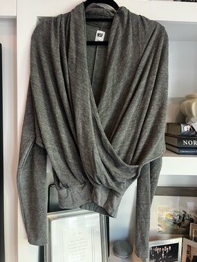 NSF Heather Gray Cozy Knit Cardigan